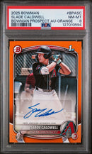 2025 Bowman Bowman Prospect Autographs Orange Slade Caldwell