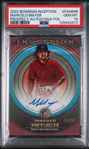2022 Bowman Inception Prospect Autographs Fuchsia Foil Marcelo Mayer