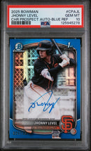 2025 Bowman Chrome Prospect Autograph Blue Refractor Jhonny Level