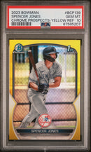 2023 Bowman Chrome Prospect Yellow Refractor Spencer Jones