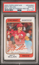 2023 Topps Heritage Real One Autograph Red Ink Matt Mclain