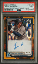 2024 Bowman Chrome Prospect Autographs Gold Lava Refractors Jesus Rodriguez
