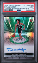 2025 Chrome Autograph Issue Rookies Green Refractors Dylan Harper