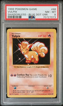 1999 Pokemon Game Shadowless Blue Dot Error Vulpix