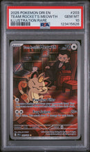 2025 Pokemon Scarlet and Violet Destined Rivals Illustration Rare Team Rocket's Meowth