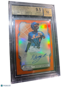 2019 Bowman Sterling Prospect Auto Orange Ronny Mauricio
