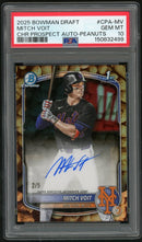 2025 Bowman Draft Chrome Prospect Autographs Peanuts Mitch Voit
