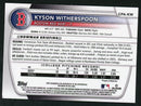 2025 Bowman Draft Kyson Witherspoon Black Refractor 1st Auto /10