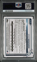 2021 Bowman Draft Chrome Autograph Blue Refractor Kyle Manzardo