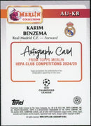 2024-25 Topps Merlin Chrome Karim Benzema Auto Black Refractor Mojo