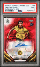 Paris Brunner 2023-24 Topps Saphire UCC autograph red ref. rookie card