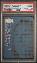 Trevor Lawrence 2023 Skybox Metal Universe Platinum Portraits Metallic Blue PSA 10